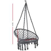 Round Macrame Hammock Chair Dark Gray