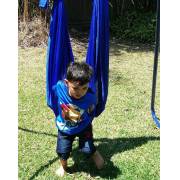 Medium Blue Nylon Wrap Swing with Medium Swing Set Stand