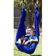 Medium Blue Nylon Wrap Swing with Medium Swing Set Stand