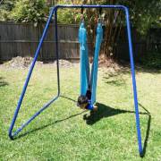 Medium Teal Nylon Wrap Swing with Medium Swing Set Stand