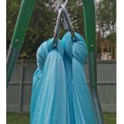 Medium Teal Nylon Wrap Swing with Medium Swing Set Stand