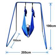 Medium Blue Nylon Wrap Swing with Medium Swing Set Stand