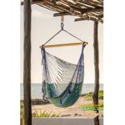 X Large Mexican Hammock Chair: Blue Cotton