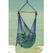 X Large Mexican Hammock Chair: Blue Cotton