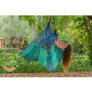 X Large Mexican Hammock Chair: Blue Cotton