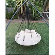 150cm Beige Open Hangout with Curved Tripod Stand