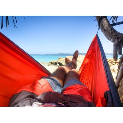 Parachute Hammock on Beach