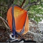 Large Orange and Black Parachute Hammock