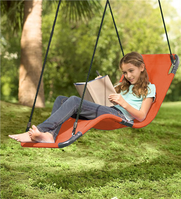 Lounge Tree Hearthsong Hanging Lounge Chair 165cm Orange