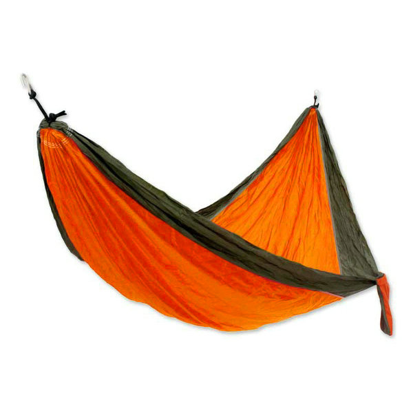 Large Orange and Black Parachute Hammock