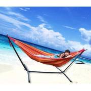 Free Standing Hammock - Multi-Colour Orange on Beach