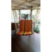 Orange Padded Hammock Chair on Verandah