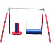 Padded Sensory Swing Stand with Bolster Swing and Flexion Disc