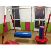 Padded Sensory Swing Stand with Bolster Swing and Flexion Disc