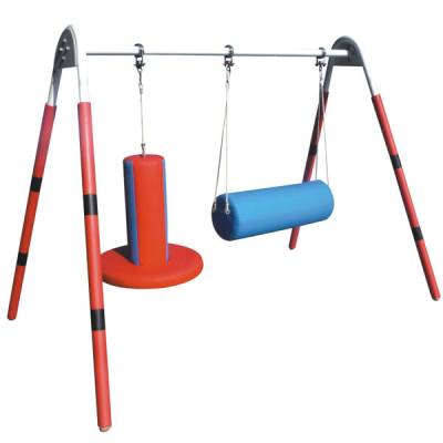 Padded Sensory Swing Stand with Bolster Swing and Flexion Disc