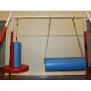 Padded Sensory Swing Stand with Bolster Swing and Flexion Disc