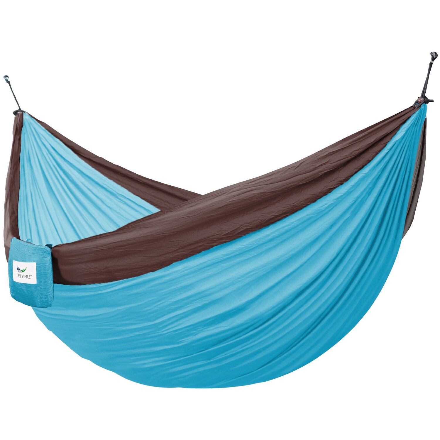 Large Turquoise and Brown Parachute Hammock
