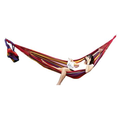 Large Purple and Red Multi-Coloured Canvas Hammock