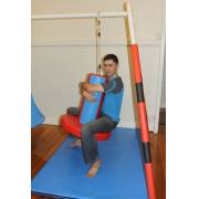 Padded Sensory Swing Stand with Bolster Swing and Flexion Disc