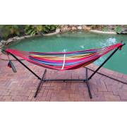 Medium Purple and Red Multi Coloured Canvas Hammock