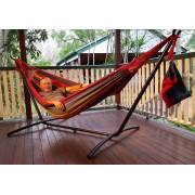 Medium Purple and Red Multi Coloured Canvas Hammock