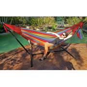 Medium Purple and Red Multi Coloured Canvas Hammock