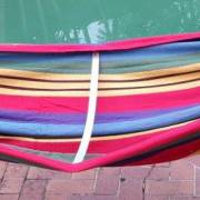 Medium Purple and Red Multi Coloured Canvas Hammock