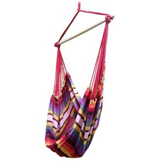 Red and Purple Canvas Hammock Chair