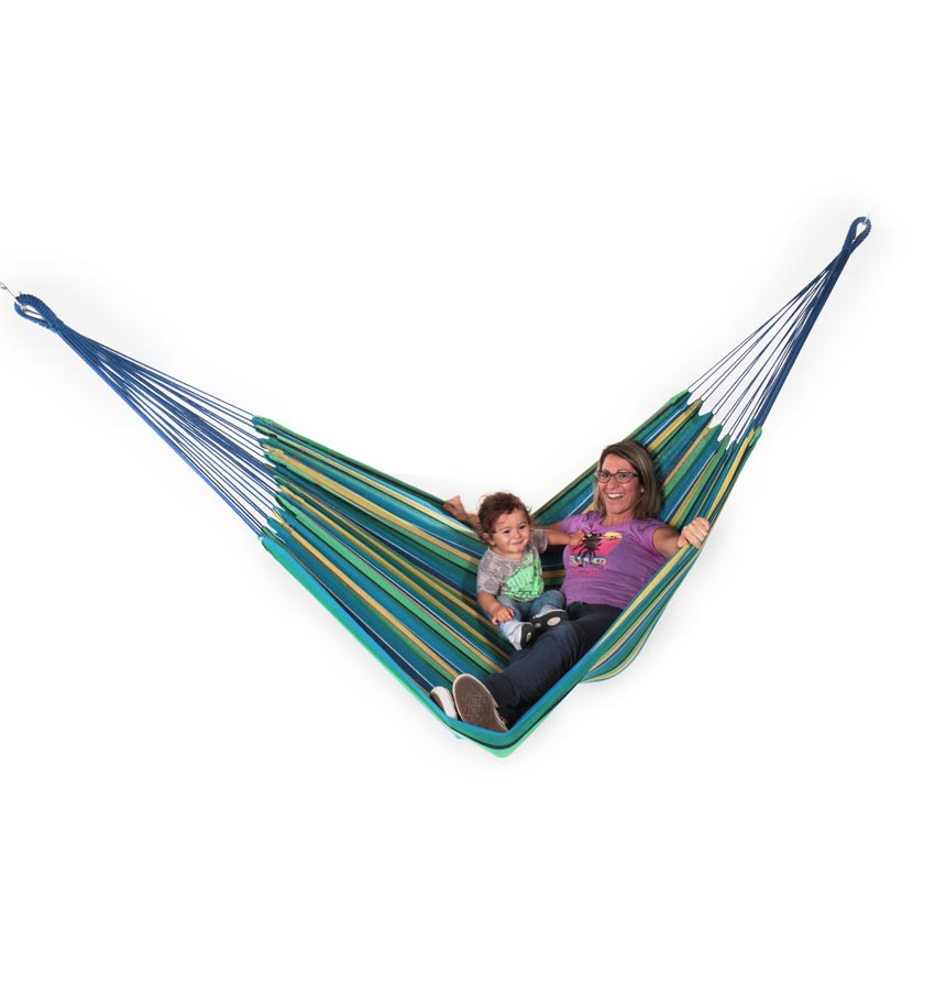 Large Teal Blue Canvas Hammock - Heavenly Hammocks