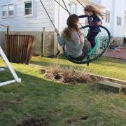 100cm Teal Web Nest Tire Swing