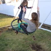 100cm Teal Web Nest Tire Swing