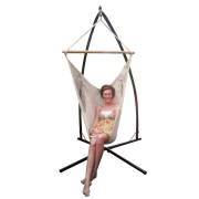 Free Standing Hammock Chair - Mexican Crochet Rope Hammock Chair - Beige