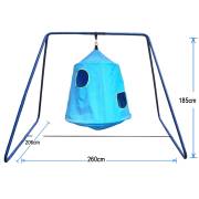 Blue Hangout with Blue Swing Set Stand