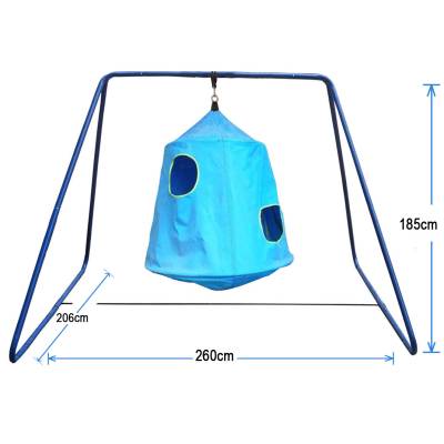 Blue Hangout with Blue Swing Set Stand