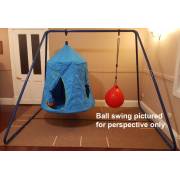 Blue Hangout Hanging Nest with Swing Set Stand