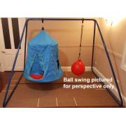 Blue Hangout Hanging Nest with Swing Set Stand