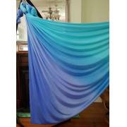 Large Tritone Silky Nylon Wrap Swing (Teal Blue) (450x250cm)