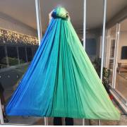 Large Tritone Silky Nylon Wrap Swing (Blue Green) (450x250cm)