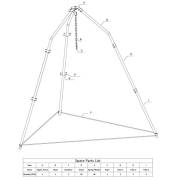 150cm Black Mat Nest Swing with Tripod Stand