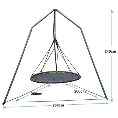 150cm Black Mat Nest Swing with Tripod Stand