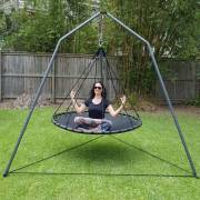 150cm Black Mat Nest Swing with Tripod Stand