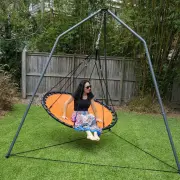 150cm Orange Mat Nest Swing with Tripod Stand