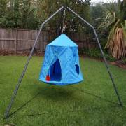 Blue Hangout Hanging Nest with Tripod Stand