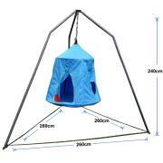 Blue Hangout Hanging Nest with Tripod Stand
