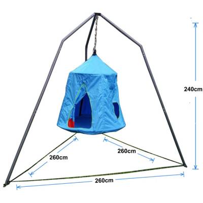 Blue Hangout Hanging Nest with Tripod Stand