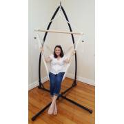 White Cotton Rope Hammock Chair with Tassels with Stand