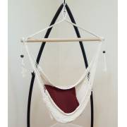 White Cotton Rope Hammock Chair with Tassels