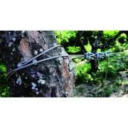 Main cable wrapped round the finish tree, its end held by three U clamps