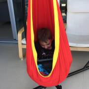 Red and Yellow Waterproof Outdoor Sensory Swing Pod Chair
